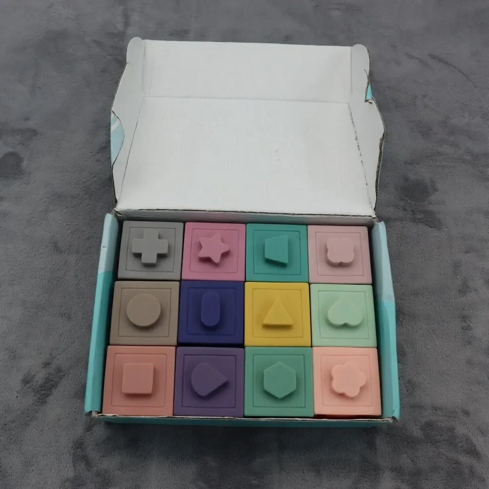 Bibi Bricks Soft Building Blocks Baby Play Early Learning Letters Shapes Numbers